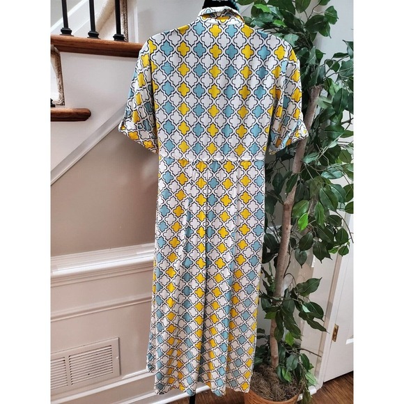 Ateesa Women's Multicolor Viscose Collared Half Sleeve Knee Length Dress Size XS - Picture 7 of 13